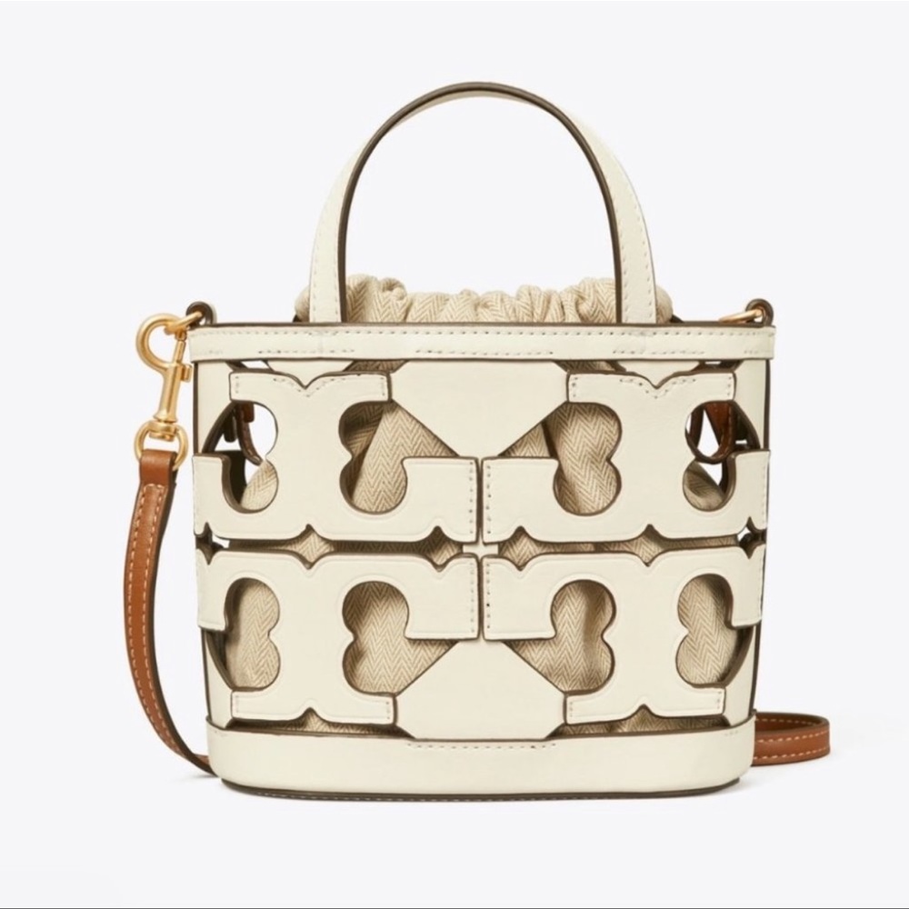 🔥NeW! $598 Tory Burch Cutout Logo Mini tote - Picture 4 of 15